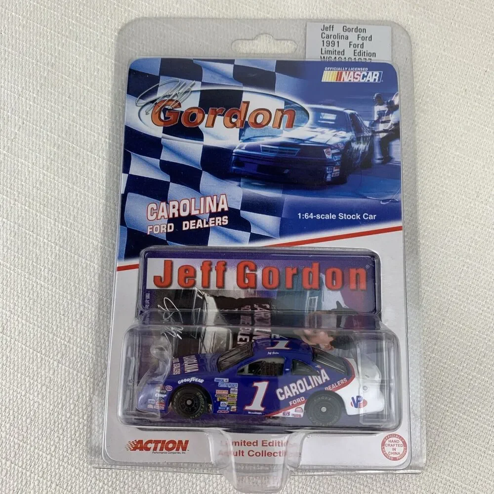 1991 Action Jeff‎ Gordon #1 Carolina Ford Dealers Thunderbird 1:64 NASCAR LE